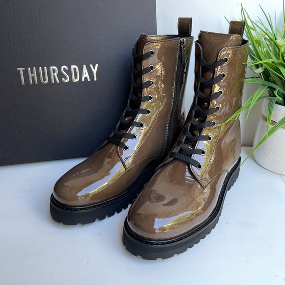THURSDAY BOOT COMPANY🍂Olive soft Combat Boot 7.5 - Picture 7 of 14